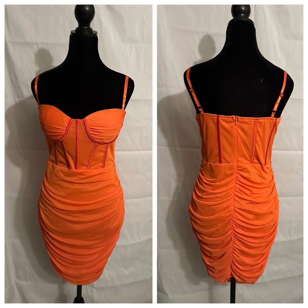 Orange Spaghetti strap dress